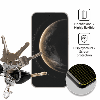 dipos Displayschutz für huaweimate 70 air, transparente Oberfläche, perfekte Passform auch für die Rundungen