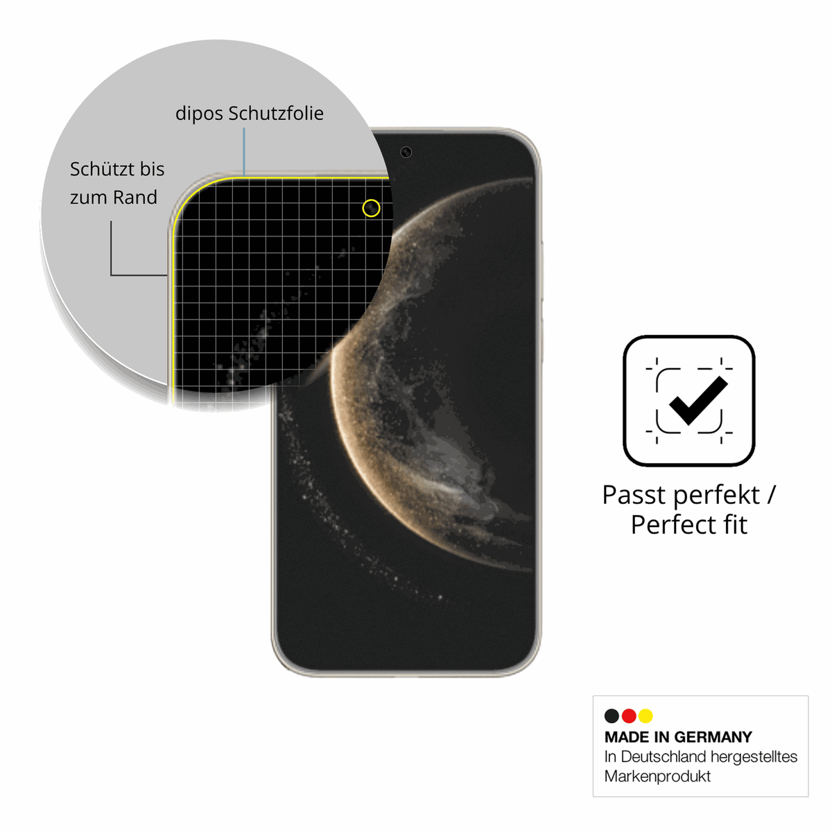 Besonders flexibler Displayschutz mit Anti-Shock-Schicht im Materialmix