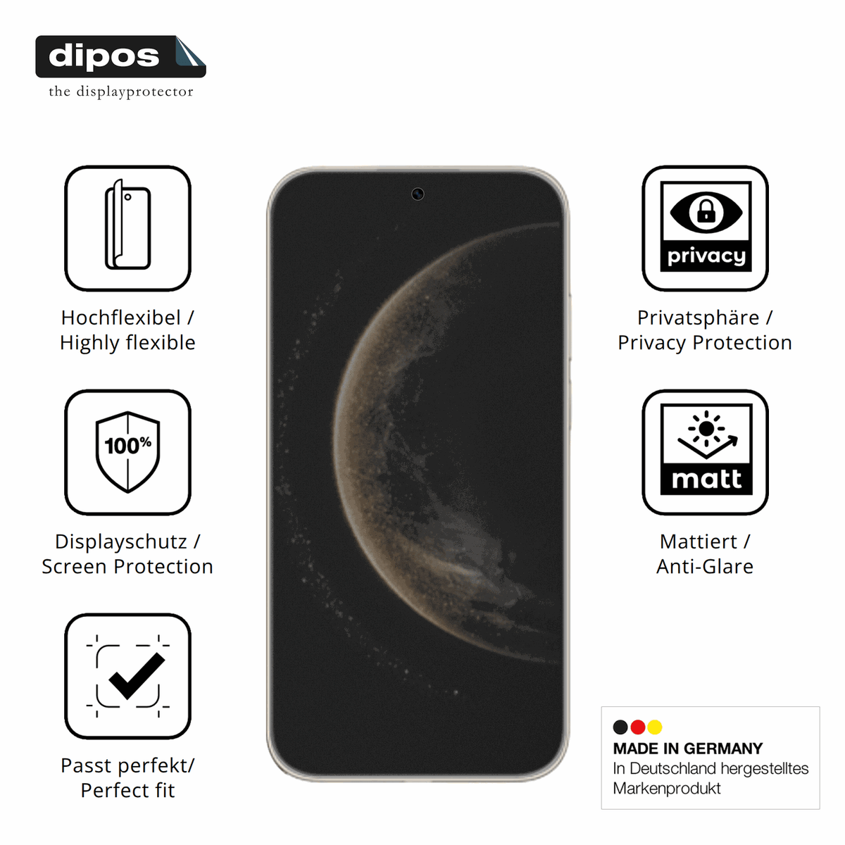 Flexible TPU-Folie passend zugeschnitten für huaweimate 70 air, mit Privatsphäre-Schutz durch Sichtschutz-Folie