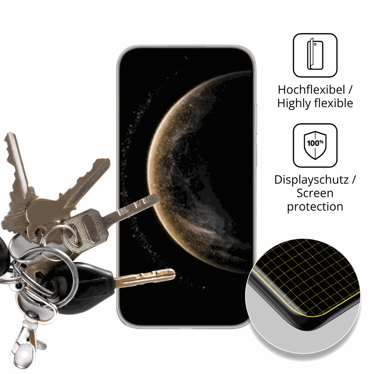 dipos Displayschutz für huaweimate 70 air, transparente Oberfläche, geringe Dicke und perfekte Passform
