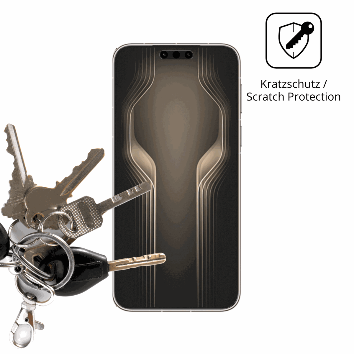 Schutz gegen Kratzer auf dem huaweimate 80 pro Glas durch Schlüssel oder Ähnliches