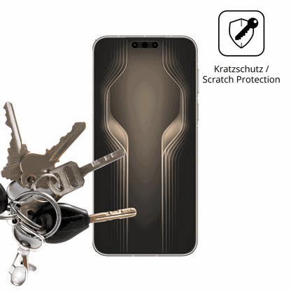 Schutz gegen Kratzer auf dem huaweimate 80 pro Glas durch Schlüssel oder Ähnliches