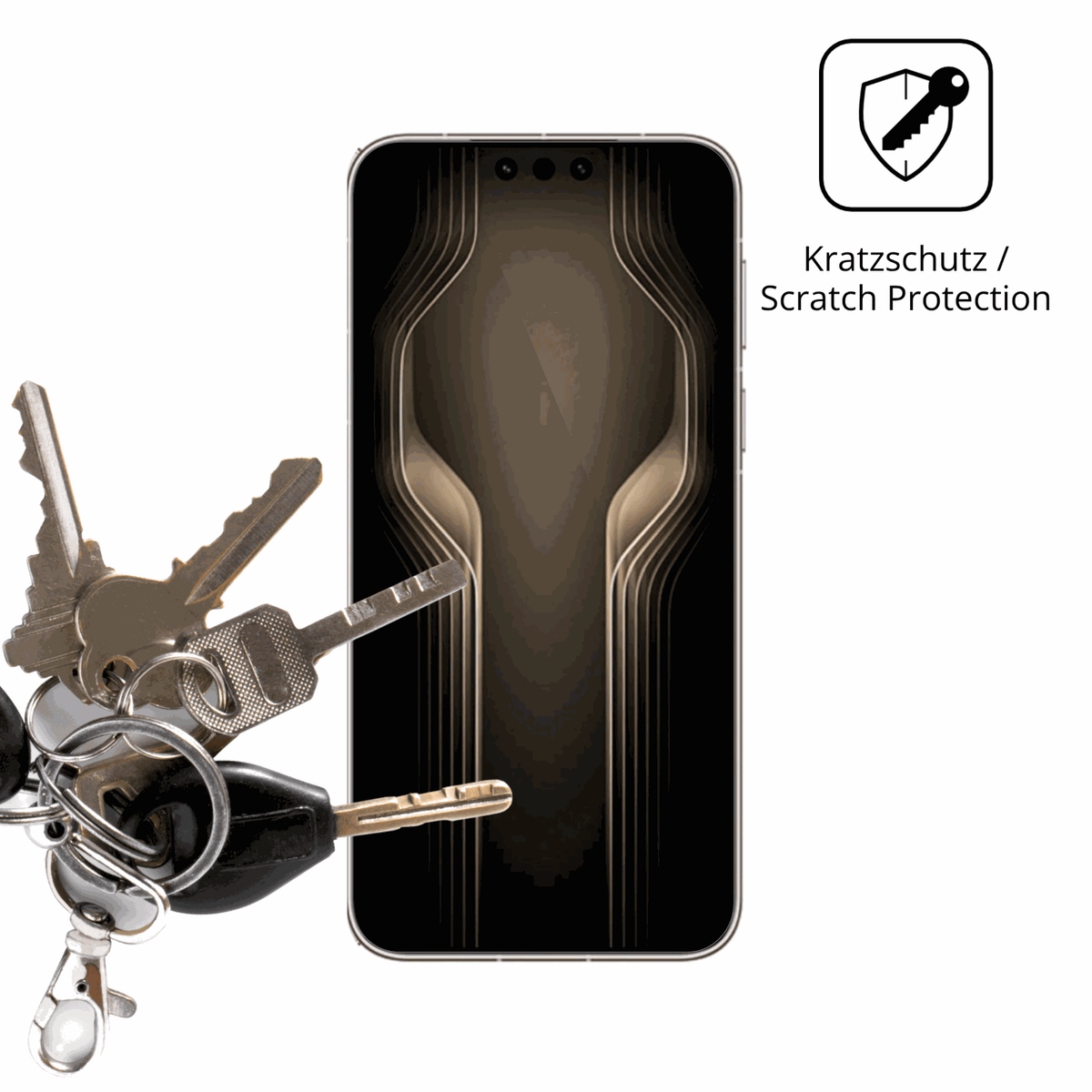 Schutz gegen Kratzer auf dem huaweimate 80 Glas durch Schlüssel oder Ähnliches