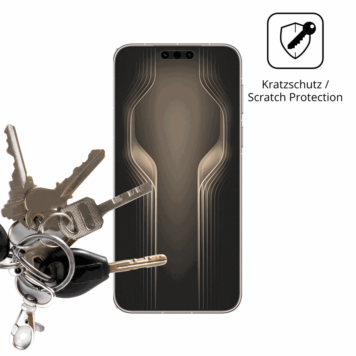 Schutz gegen Kratzer auf dem huaweimate 80 rs Glas durch Schlüssel oder Ähnliches