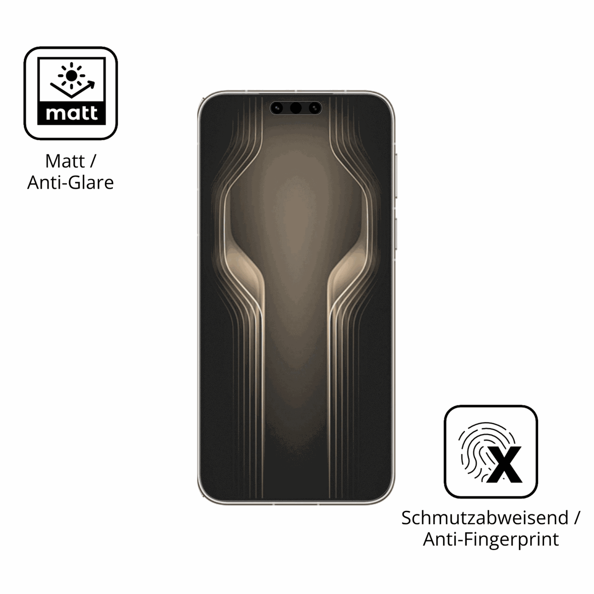Dünne und entspiegelnde Folie passend zugeschnitten für huaweimate 80