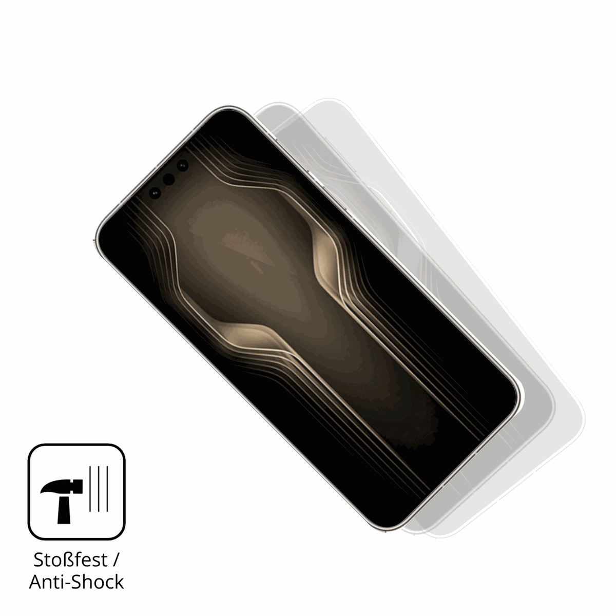 Schutz gegen Kratzer auf dem huaweimate 80 pro max Glas durch Schlüssel, Stöße gegen die Tischkante oder Stürze