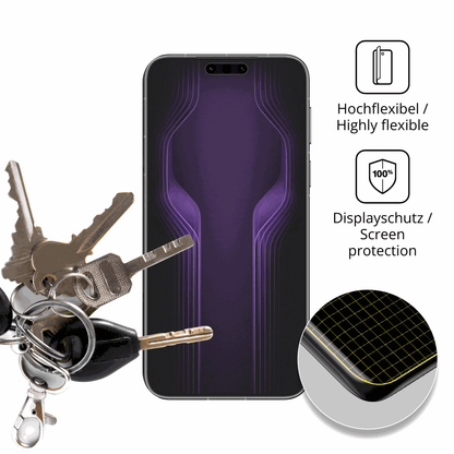 dipos Displayschutz für Huawei Mate 80 RS Ultimate, transparente Oberfläche, perfekte Passform auch für die Rundungen