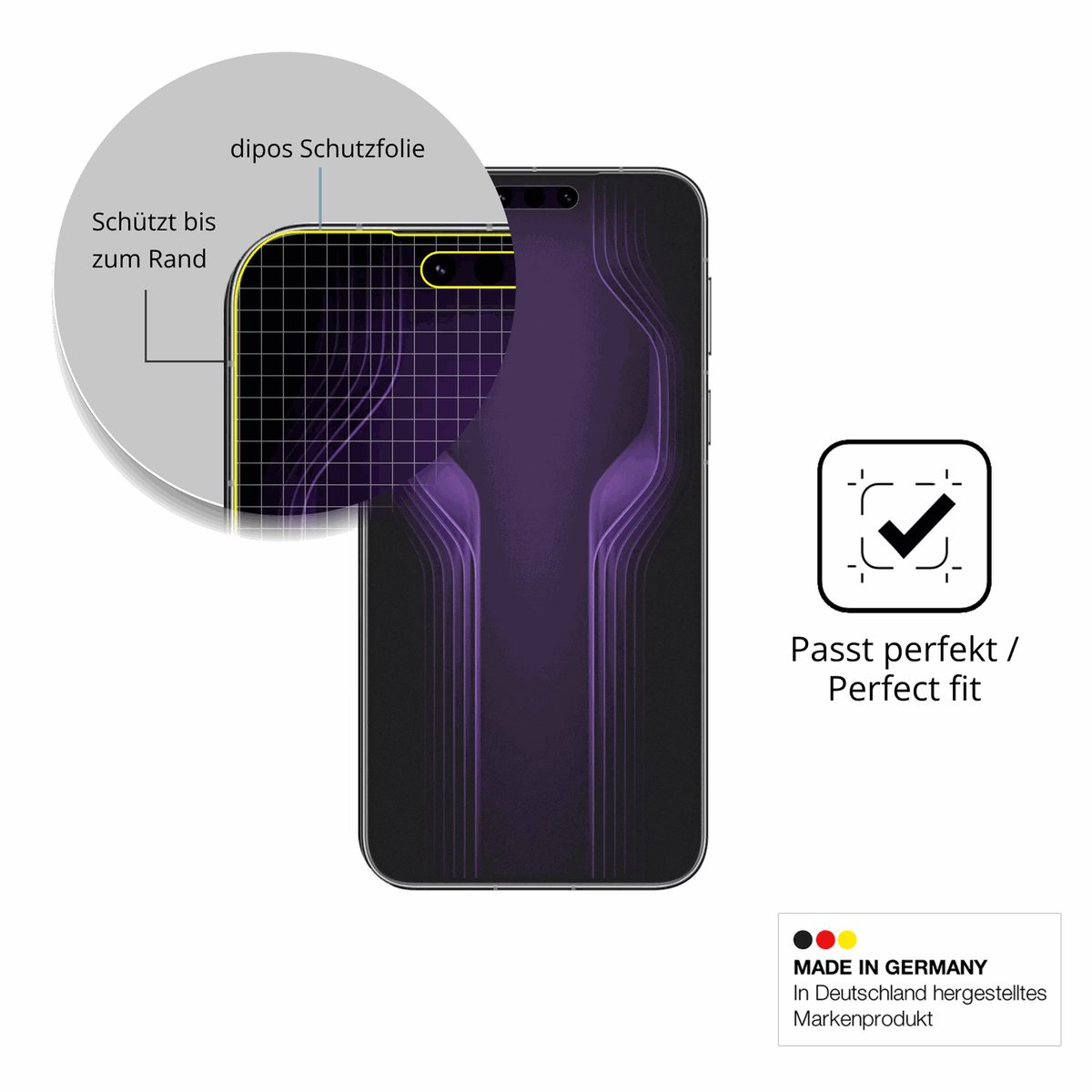 Besonders flexibler Displayschutz mit Anti-Shock-Schicht im Materialmix