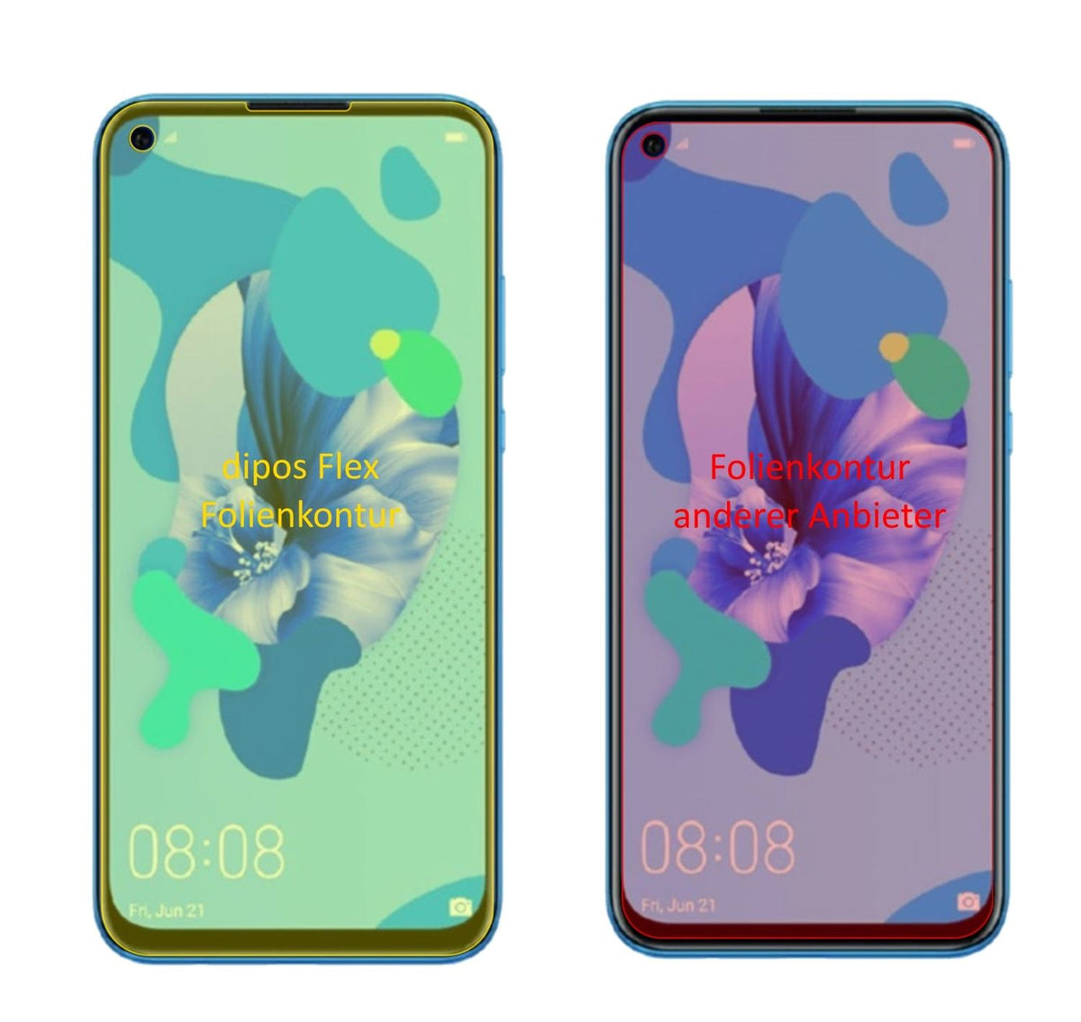 2x 3D Full Cover Schutzfolie für Huawei nova 5