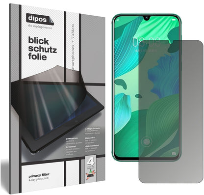 Blickschutzfolie von dipos passend für Huawei nova 5 Pro, präziser Zuschnitt und blasenfrei montiert