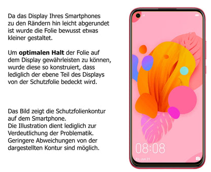 Privatsphäre-Schutz durch Sichtschutz-Folie passend zugeschnitten für Huawei P20 lite (2019)