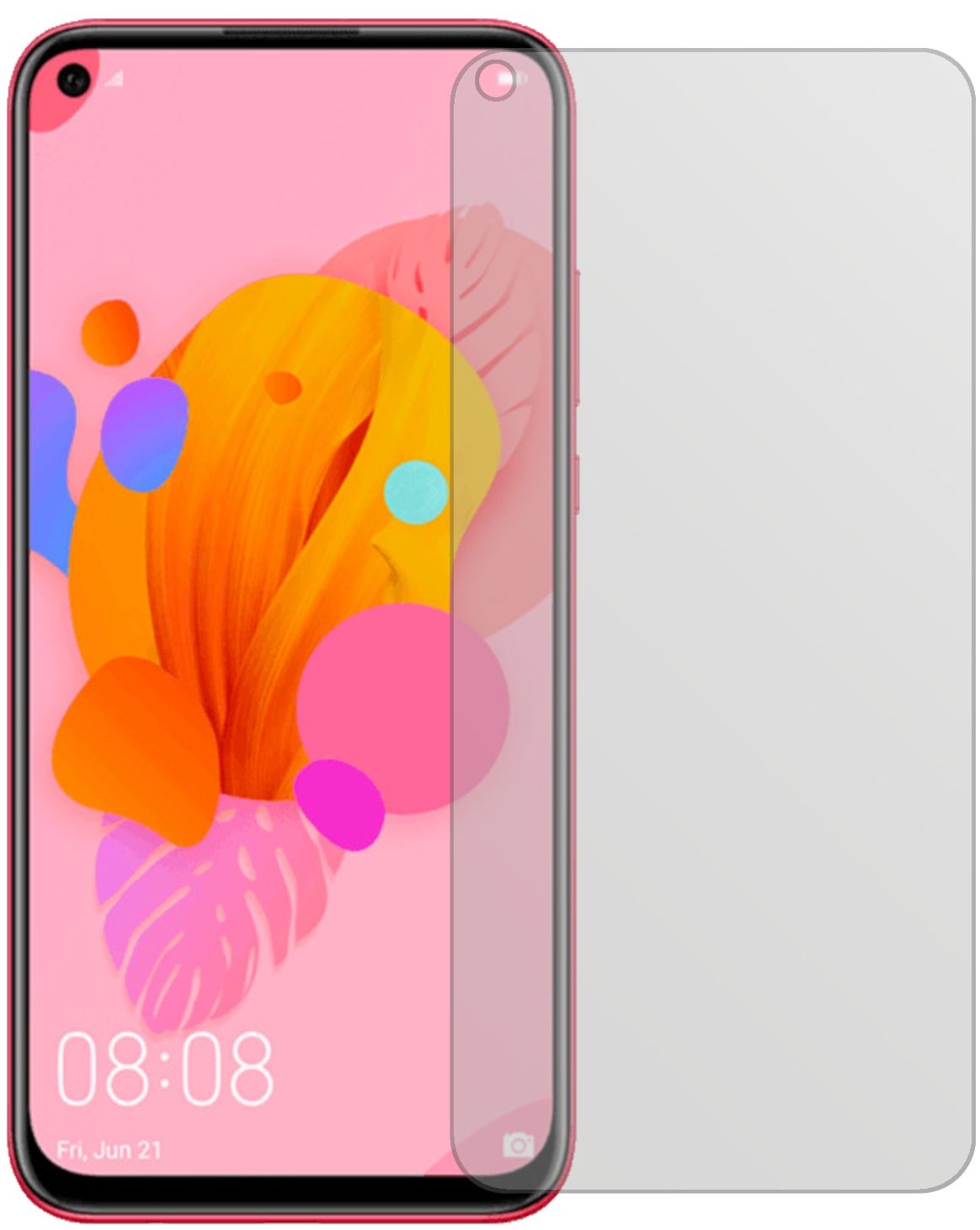 HuaweiP20 lite (2019) mit aufgebrachter dipos Displayschutzfolie, die lästige Fingerabdrücke minimiert