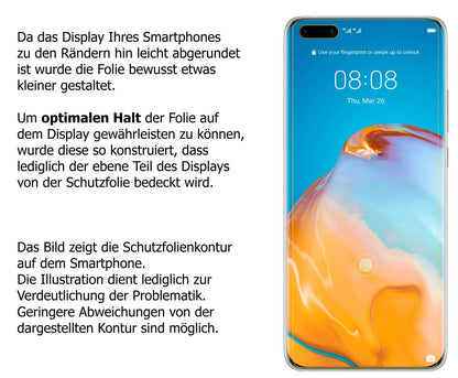 6x Schutzfolie matt für Huawei P40 Pro Plus Display-Schutzfolie (3x Vorderseite + 3x Rückseite)