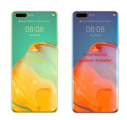 3x 3D Full Cover Schutzfolie für Huawei P40 Pro