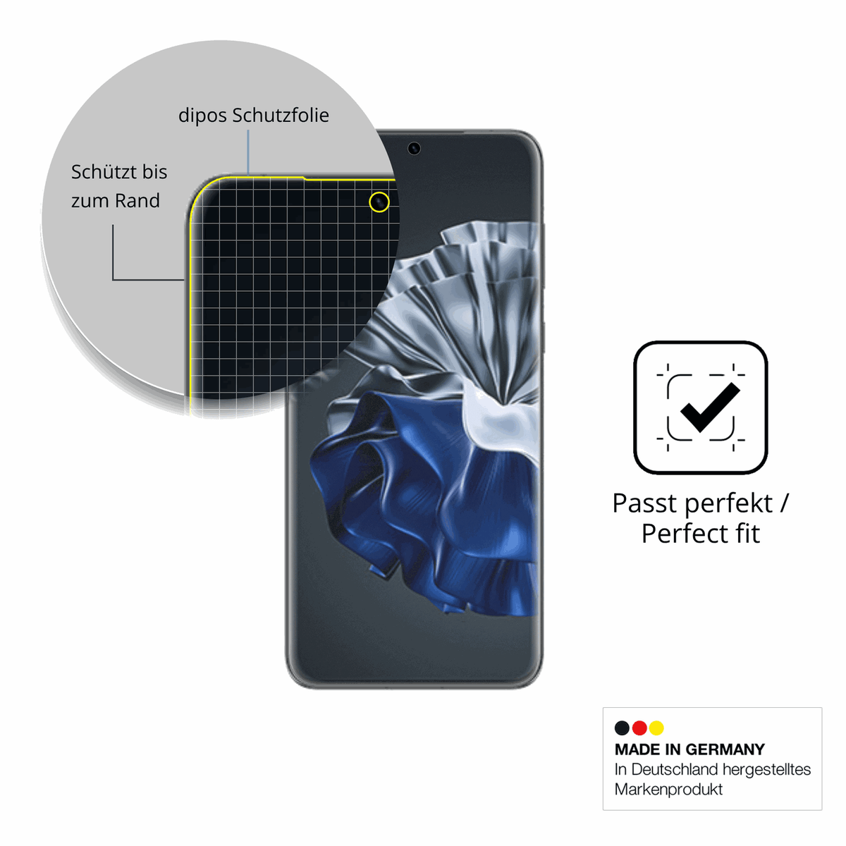 Besonders flexibler Displayschutz mit Anti-Shock-Schicht im Materialmix