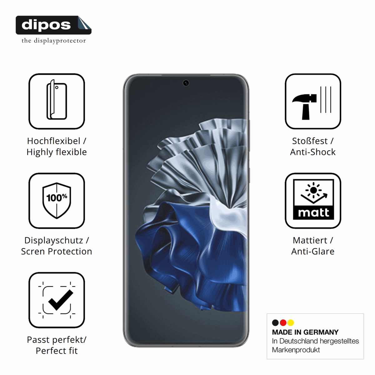Displayschutz hergestellt in Deutschland, höchste Qualität made in Germany