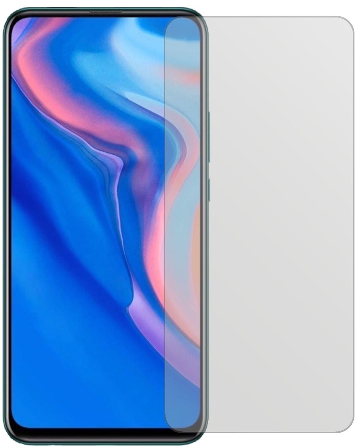 HuaweiP Smart Pro (2020) mit aufgebrachter dipos Displayschutzfolie, die lästige Fingerabdrücke minimiert