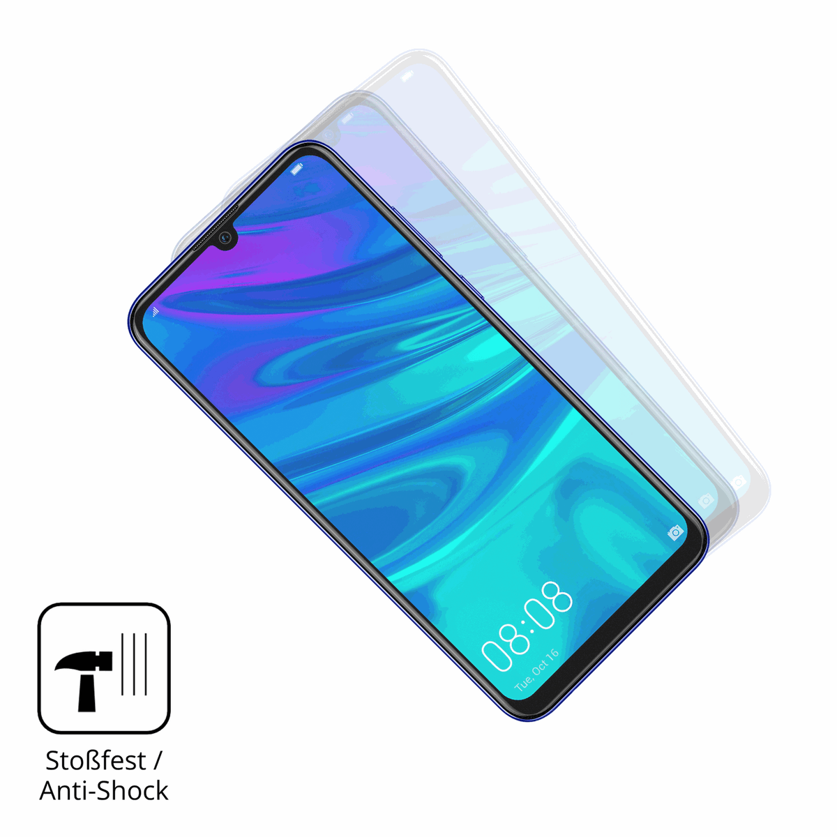 2x Full Cover Schutzfolie matt für Huawei P Smart Pro 2019