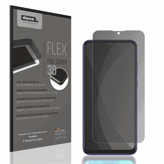 Full Cover Privacy Blickschutzfolie für Huawei P Smart Pro 2019
