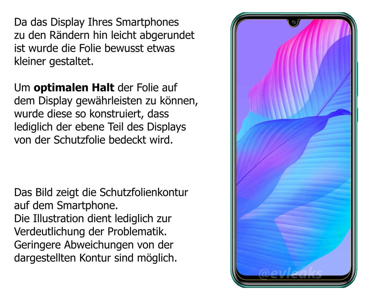 Privatsphäre-Schutz durch Sichtschutz-Folie passend zugeschnitten für Huawei P Smart S