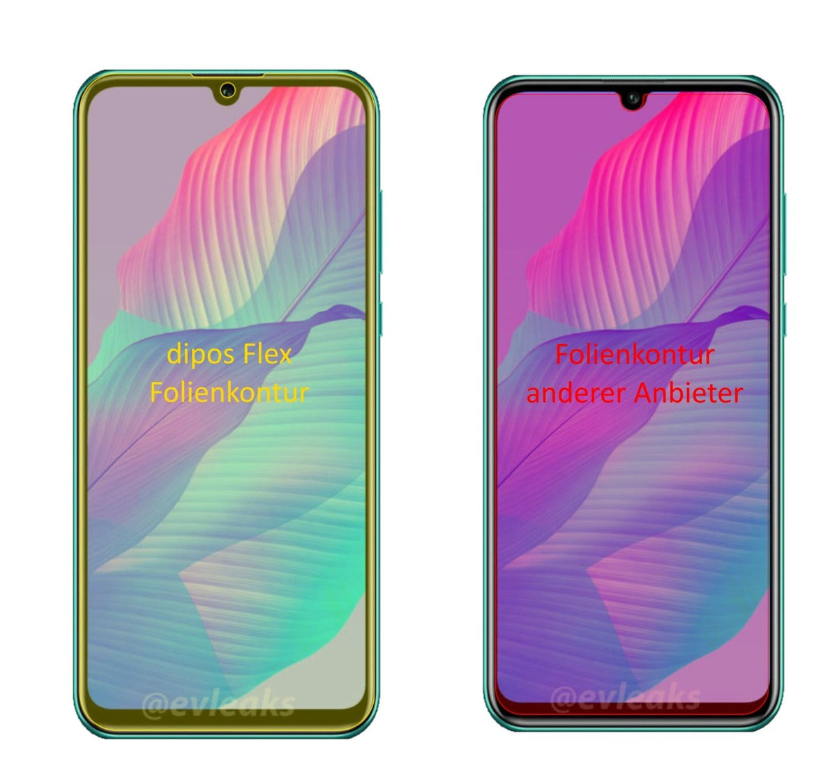 2x 3D Full Cover Schutzfolie für Huawei P Smart S