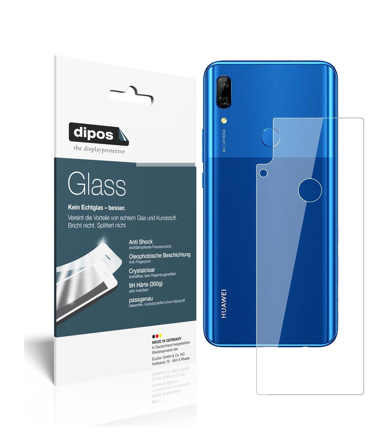 Perfekte Passform und ultimative Qualität: Unser 9H Panzerglas bietet Schutz für Huawei-P Smart Z (2019) Rückseite