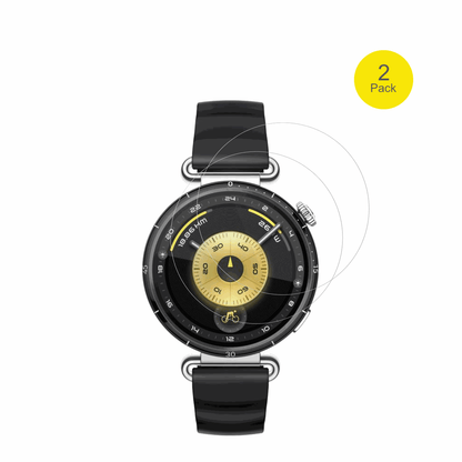 HuaweiWatch GT6 41mm mit aufgebrachter dipos Displayschutzfolie, glasklare Darstellung ohne Einschränkungen