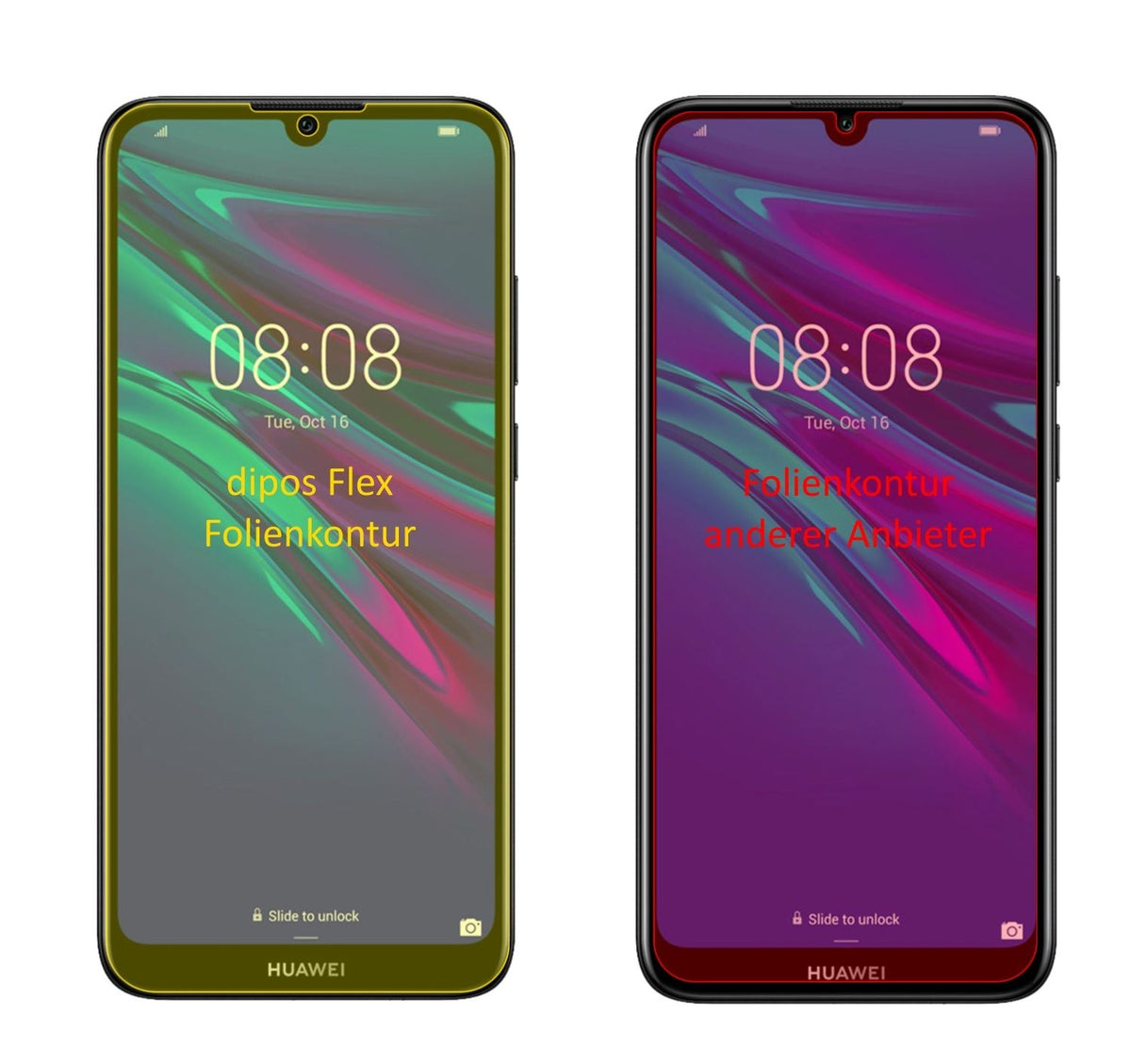 3x 3D Full Cover Schutzfolie für Huawei Y6s