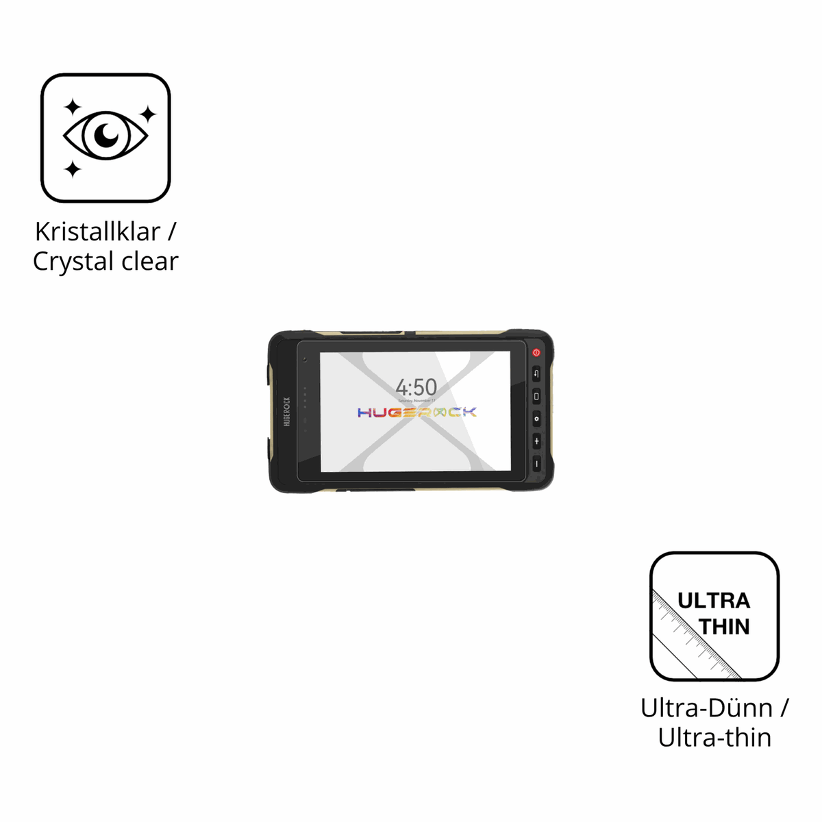 2x Schutzfolie klar für Hugerock X70 Display-Schutzfolie