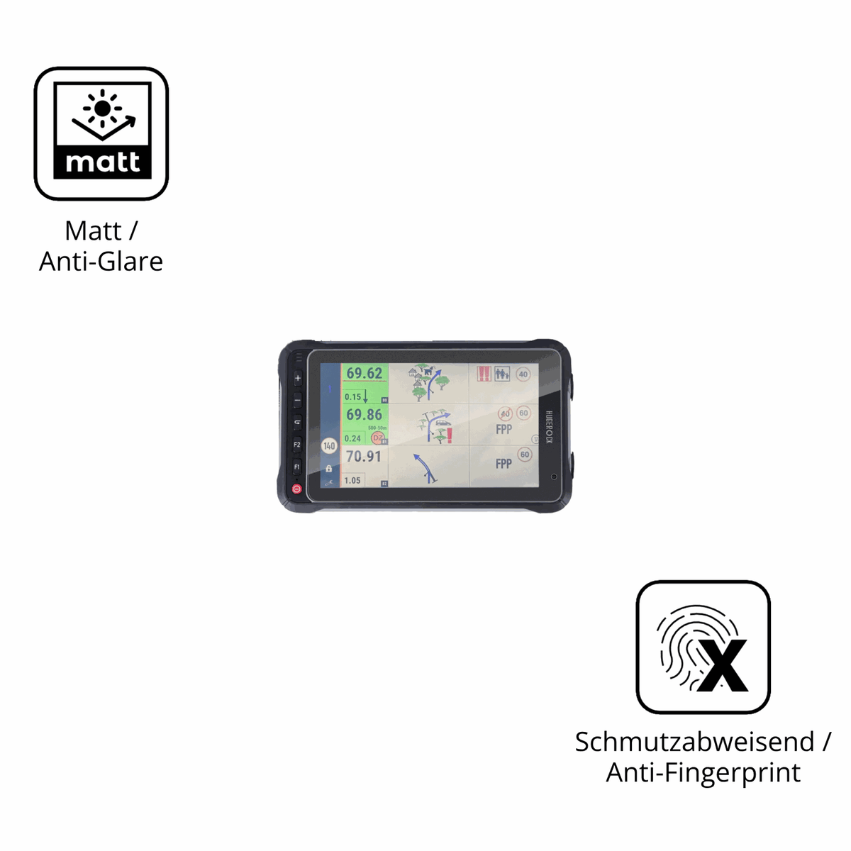 2x Schutzfolie matt für Hugerock X72 Display-Schutzfolie