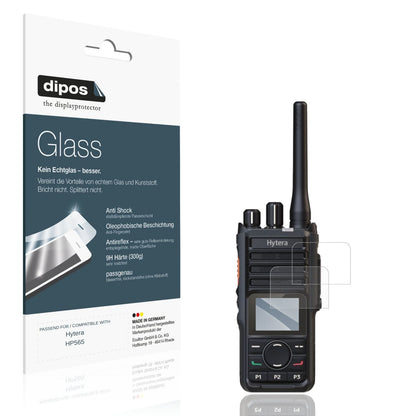 Matte Displayschutzfolie von dipos passend für Hytera HP565, 9H kratzfest und blasenfrei montiert