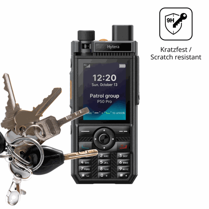 dipos Displayschutz für Hytera P50 Pro, transparente Oberfläche, perfekte Passform auch für die Rundungen