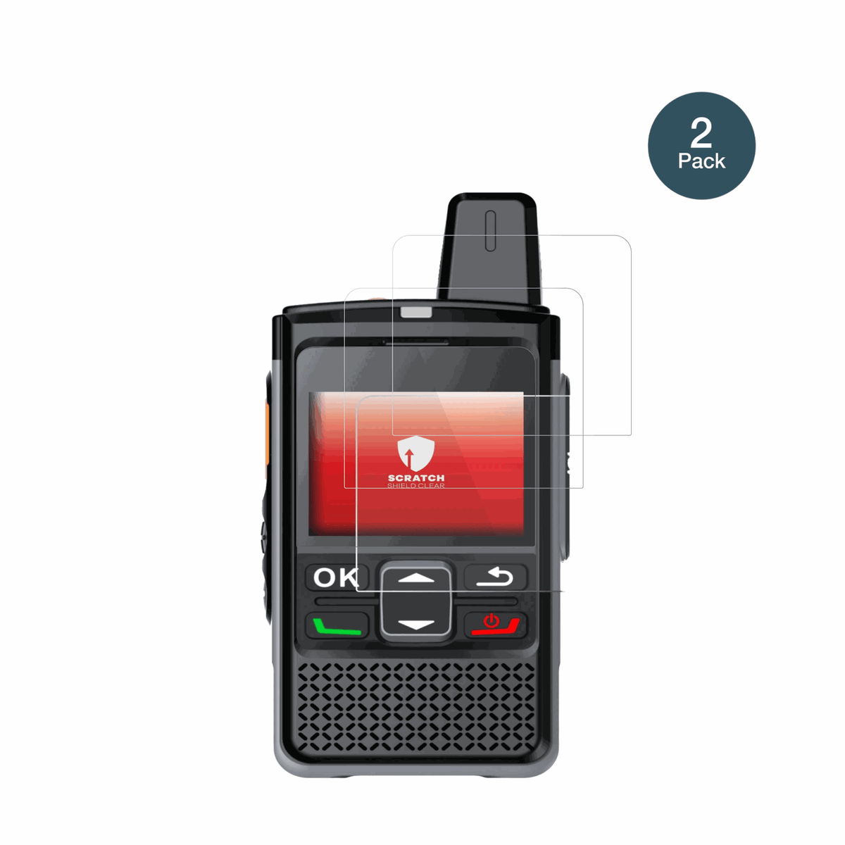 HyteraPNC360S mit aufgebrachter dipos Flex Schutzfolie, glasklare Darstellung ohne Einschränkungen