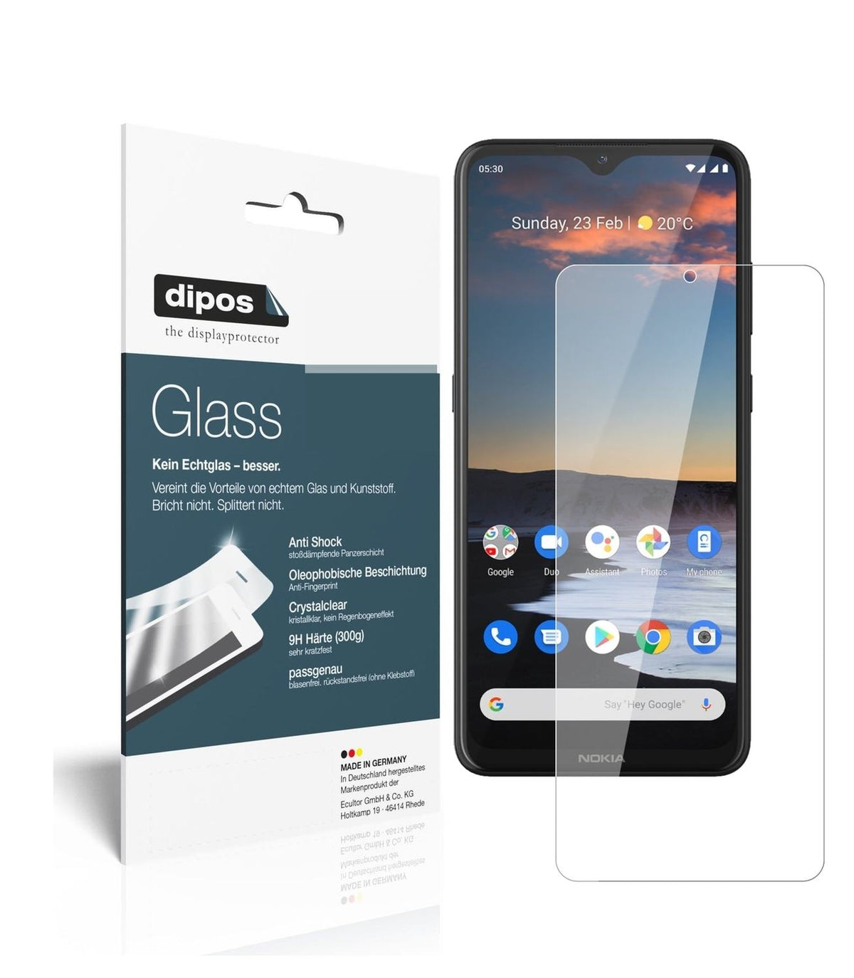 1x 9H Schutzfolie für Nokia 46086 Panzerfolie