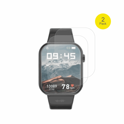 ignovatetr smartwatch mit aufgebrachter dipos Flex Schutzfolie, glasklare Darstellung ohne Einschränkungen