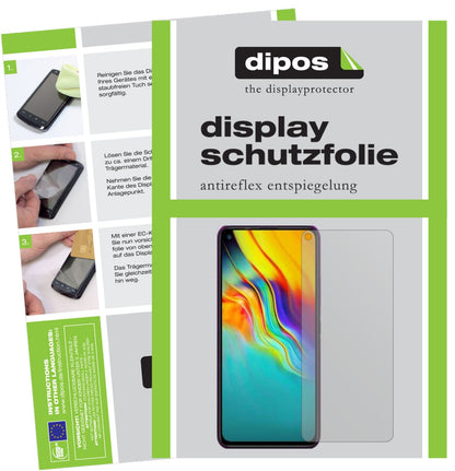 Matte Displayschutzfolie von dipos passend für Infinix Hot 9, präziser Zuschnitt und blasenfrei montiert