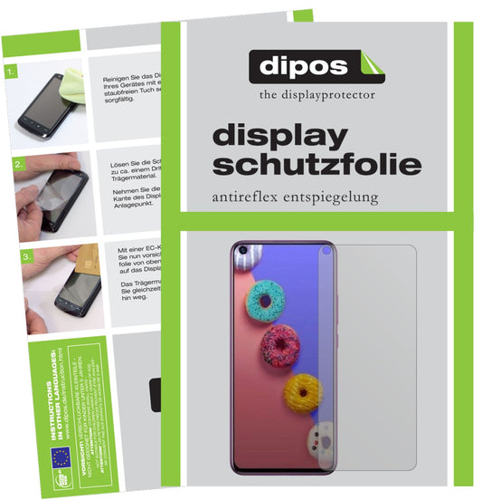 Matte Displayschutzfolie von dipos passend für Infinix S5 Lite, präziser Zuschnitt und blasenfrei montiert