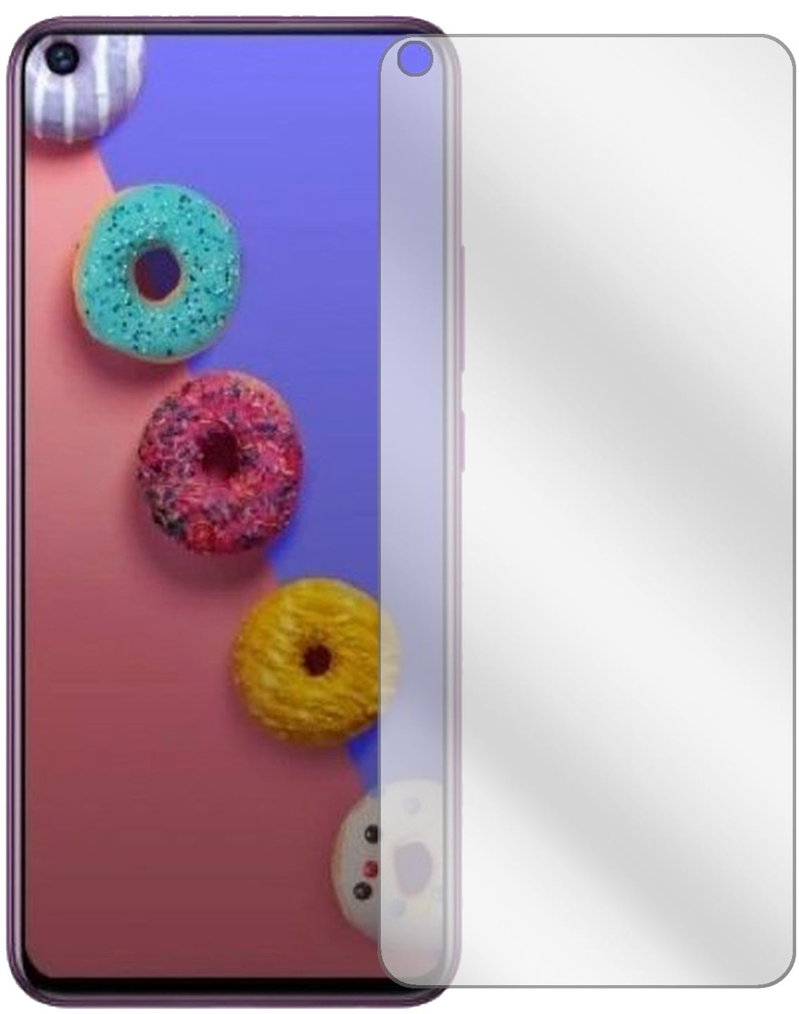 InfinixS5 Lite mit aufgebrachter dipos Displayschutzfolie, glasklare Darstellung ohne Einschränkungen