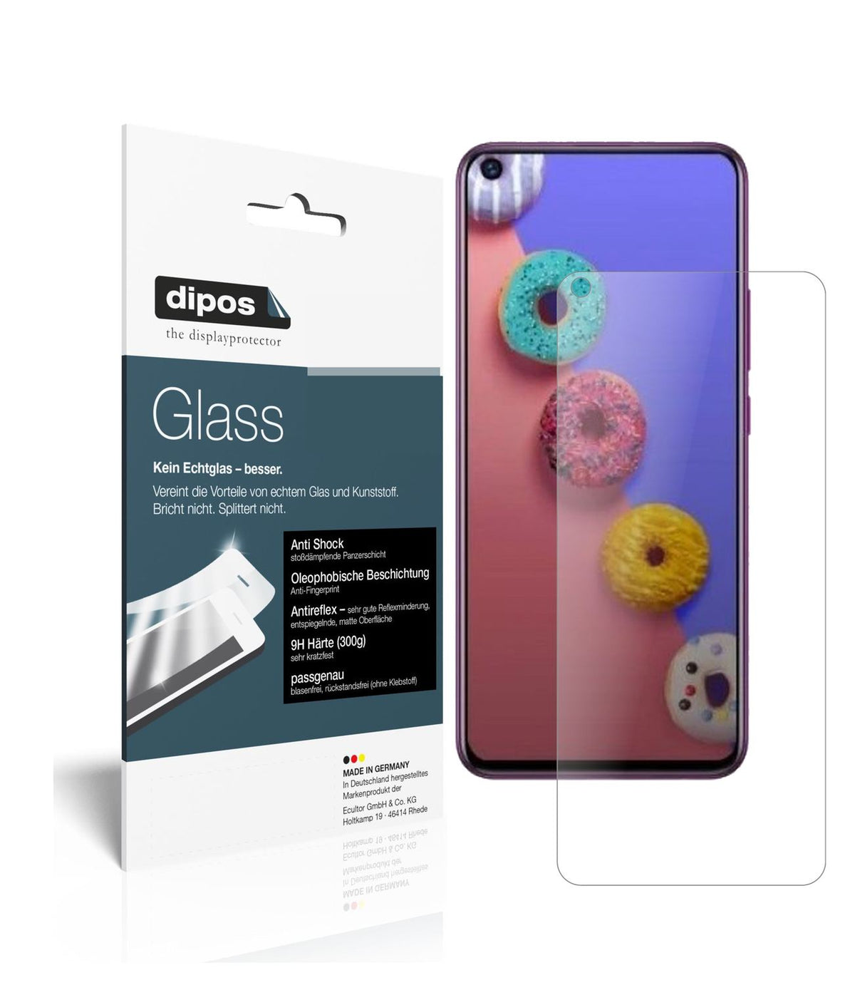 Matte Displayschutzfolie von dipos passend für Infinix S5 Lite, 9H kratzfest und blasenfrei montiert