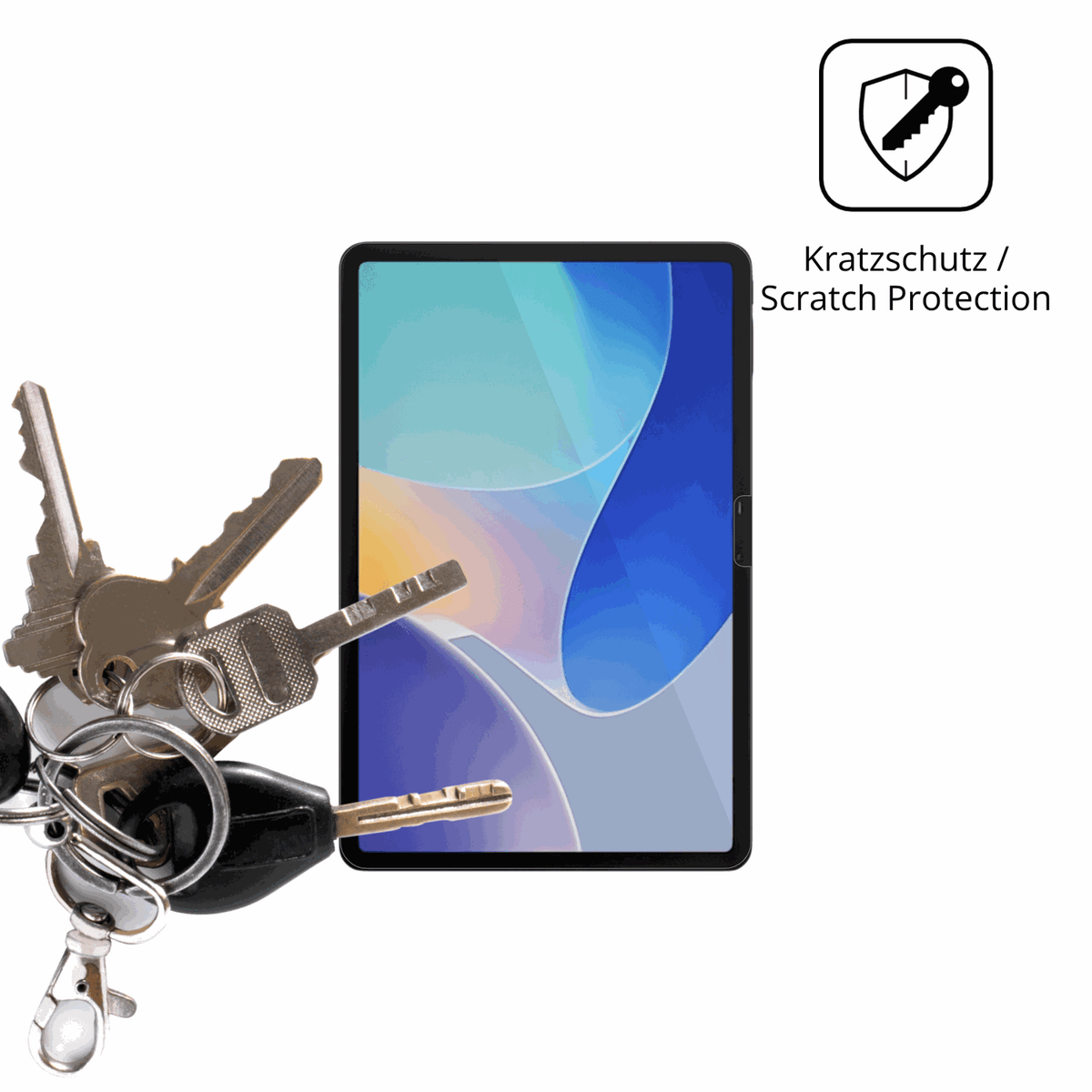 Schutz gegen Kratzer auf dem Infinix XPad Edge Glas durch Schlüssel oder Ähnliches