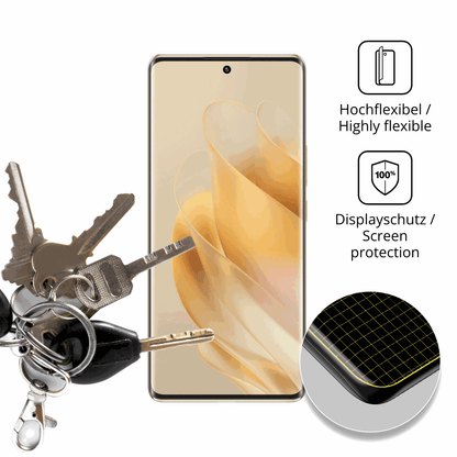 dipos Displayschutz für Infinix Zero 30 5G, transparente Oberfläche, perfekte Passform auch für die Rundungen