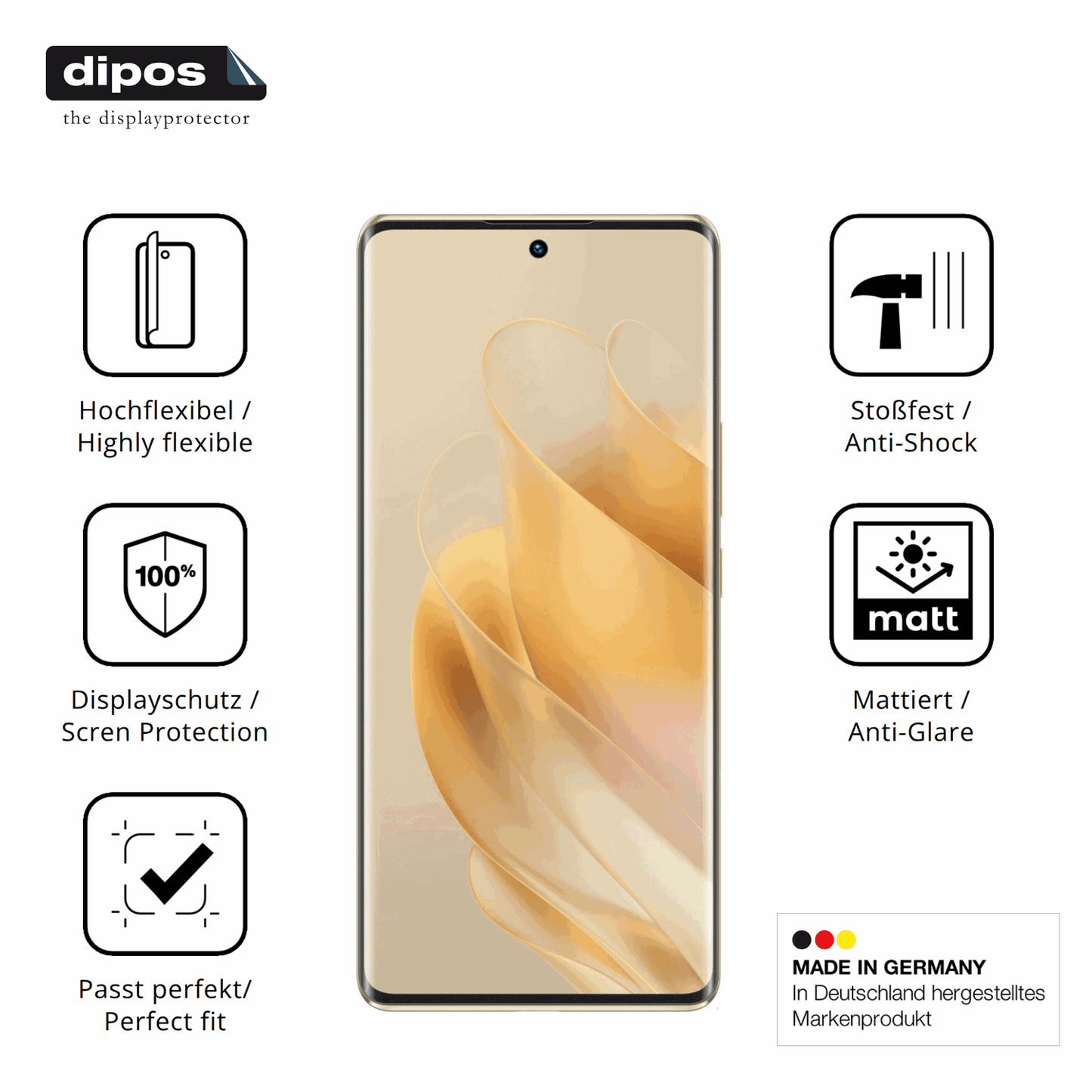 Displayschutz hergestellt in Deutschland, höchste Qualität made in Germany