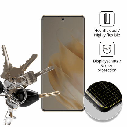 dipos Displayschutz für Infinix Zero 30 5G, mit Blickschutzfilter und perfekter Passform auch für die Rundungen