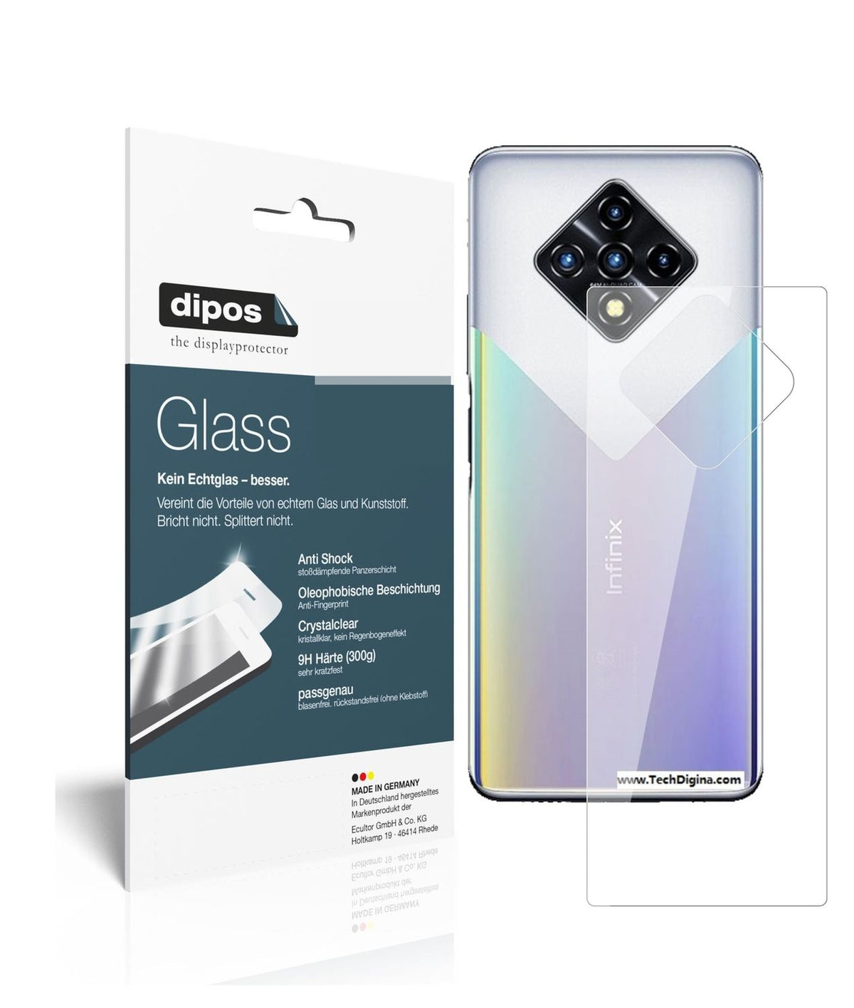 Perfekte Passform und ultimative Qualität: Unser 9H Panzerglas bietet Schutz für Infinix-Zero 8 Rückseite