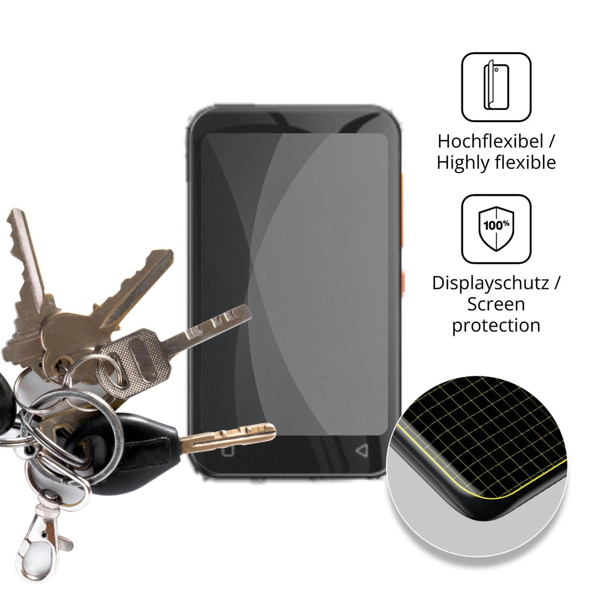 dipos Displayschutz für innioasis G3, mit Blickschutzfilter und perfekter Passform auch für die Rundungen