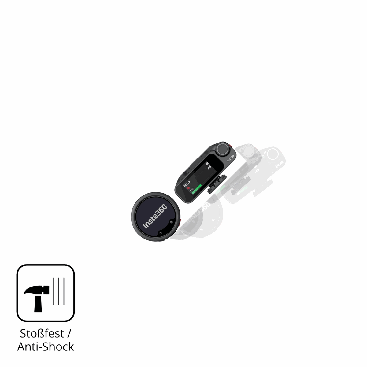 2x 9H Schutzfolie für Insta360 Mic Pro TX + RX Panzerfolie