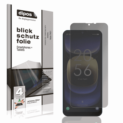 Blickschutzfolie von dipos passend für Invens Note TK01, präziser Zuschnitt und blasenfrei montiert