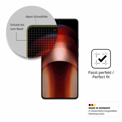 Schutzfolie mit optimaler Passform, zur Verwendung mit Hüllen geeignet