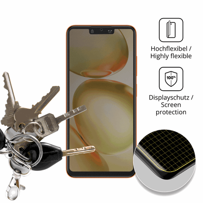 dipos Displayschutz für Itel A100 Pro, mit Blickschutzfilter und perfekter Passform auch für die Rundungen