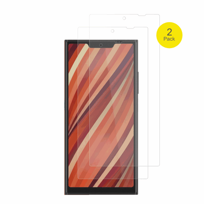 JollaPhone mit aufgebrachter dipos Flex Schutzfolie, glasklare Darstellung ohne Einschränkungen